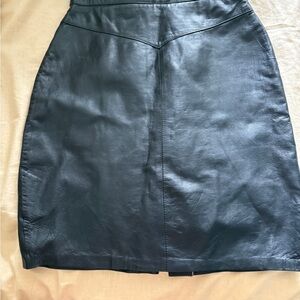 Black Leather Skirt